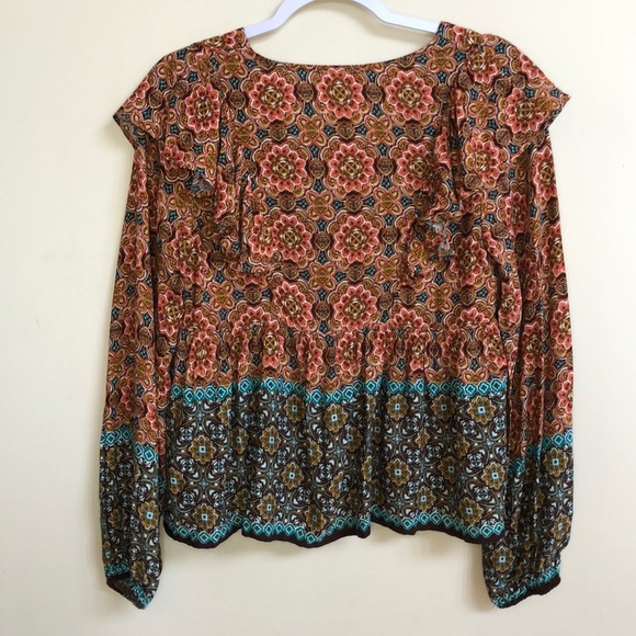 Altar’d State Peasant Ruffle Top - Picture 2 of 6